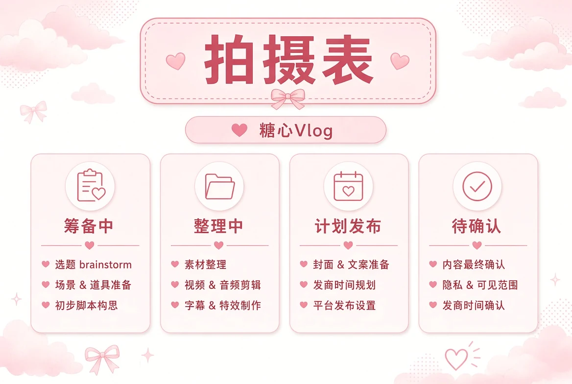 内容准备与发布状态